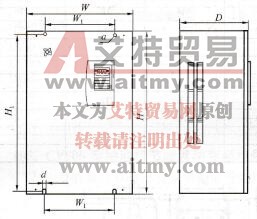 TVF2000系列变频器规格为M5、M6的外形尺寸