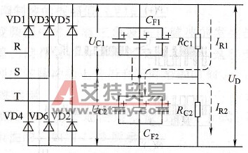 交-直-交变频器的全波整流电路