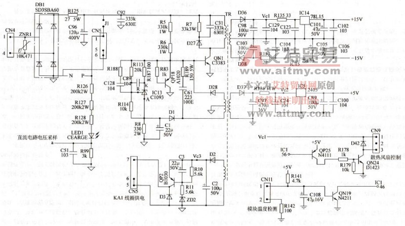 松下DV-55116A变频器开关电源电路图说