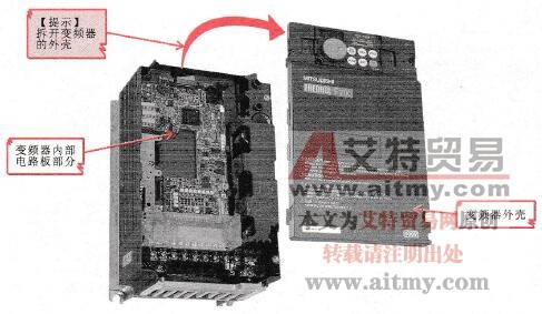 变频器电路部分的安装位置