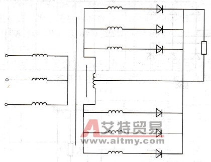 三相双星形全波整流电路