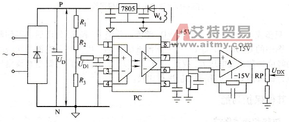 变频器电压的直接采样检测