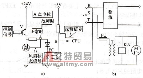 利用风扇状态信号的保护电路
