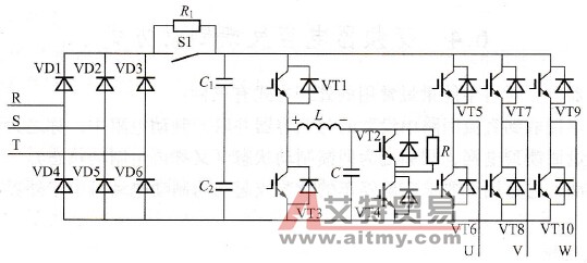 电容反馈制动主回路原理图