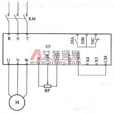 什么是变频调速器正转运行的基本电路