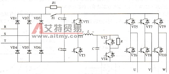 电容反馈制动主回路原理图
