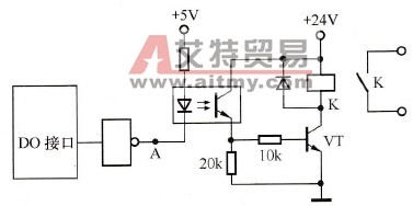 带光电耦合器的开关量输出电路