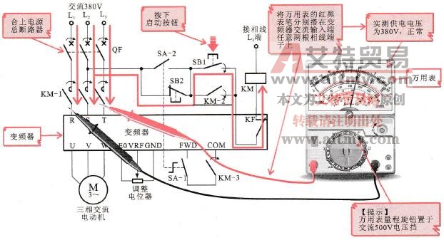 变频器电源输入电压的检测