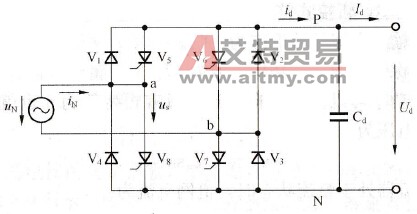 采用品闸管的可逆整流器