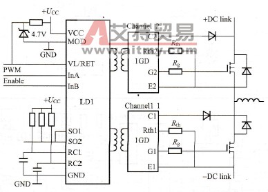 SCALE驱动器半桥接线图