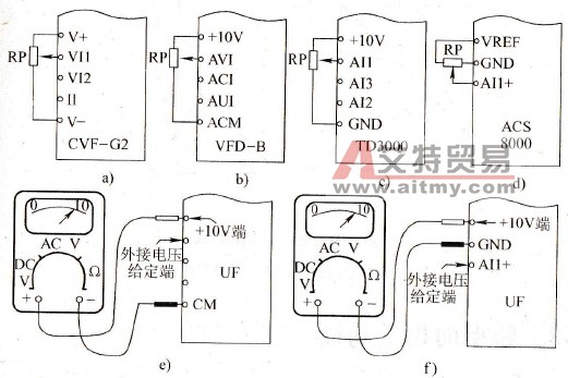 变频器如何判断电压信号输入端（有CM端）
