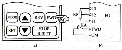 给定信号不为“0时”，怎样起动电动机