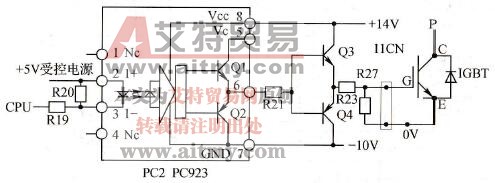 INTPBGBA0100AZ 110kVA东元变频器驱动及保护电路图说