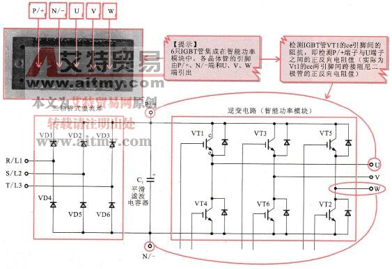 变频器逆变电路智能功率模块的检测与诊断