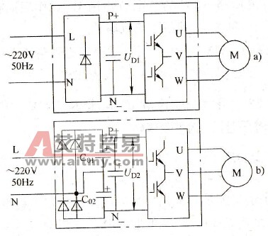 单进三出变频器的主电路