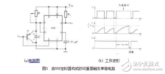 由555定时器组成的单稳态触发器