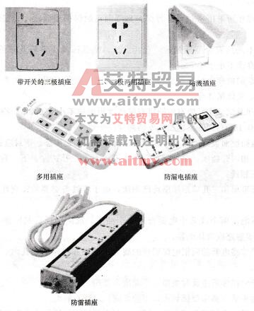 图7 -18常用插座(续) 图7 -18常用插座(续)