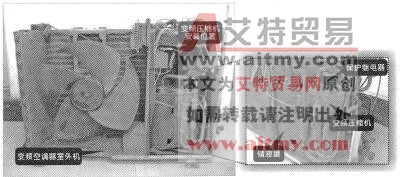 图3-1 变频压缩机组件的安装位置