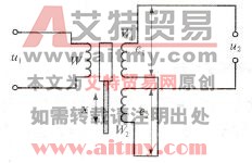 图2. 14螺线管差动变压器式传感器等效电路 图2. 14螺线管差动变压器式传感器等效电路