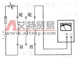 用干电池判别法测定三相异步电动机定子绕组