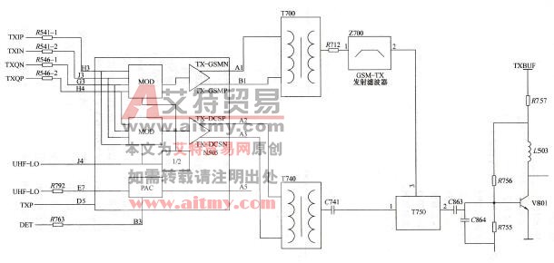 诺基亚系列8850/8210型手机的射频发射调制电路