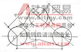 三支等高避雷针1、2、3在hx水平面上的保护范围