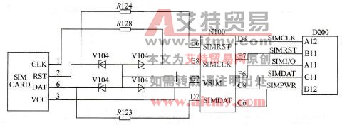 诺基亚系列8850/8210型手机的SIM卡接口电路