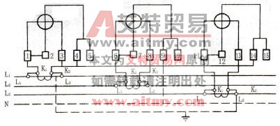 怎样正确连接与安装3只单相电能表检测线路的接线