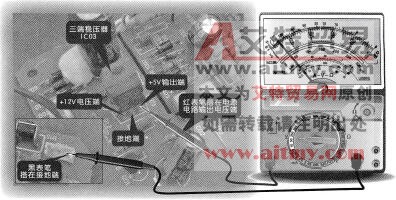 图5 -18室内机电源电路输出电压的检测