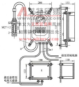 WTYK-0.4型温度控制器结构图 WTYK-0.4型温度控制器结构图