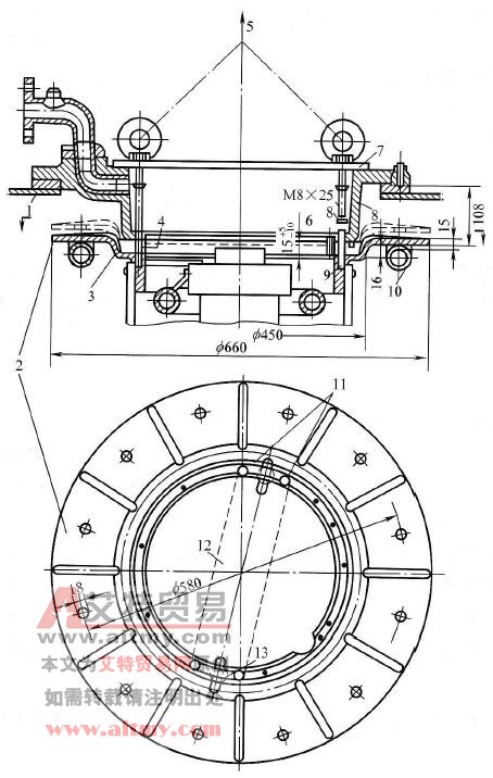 钟罩型油箱连箱盖式的典型结构 钟罩型油箱连箱盖式的典型结构