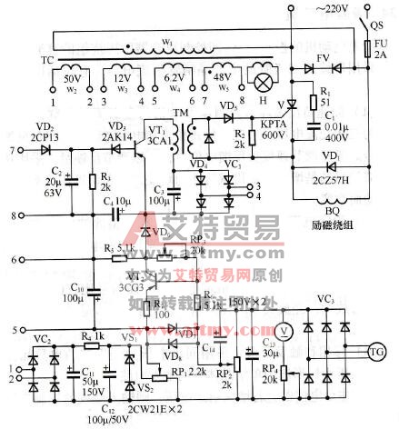 滑差电动机的控制线路是怎样的