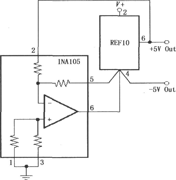&#177;5V精密电压基准源(INA105)