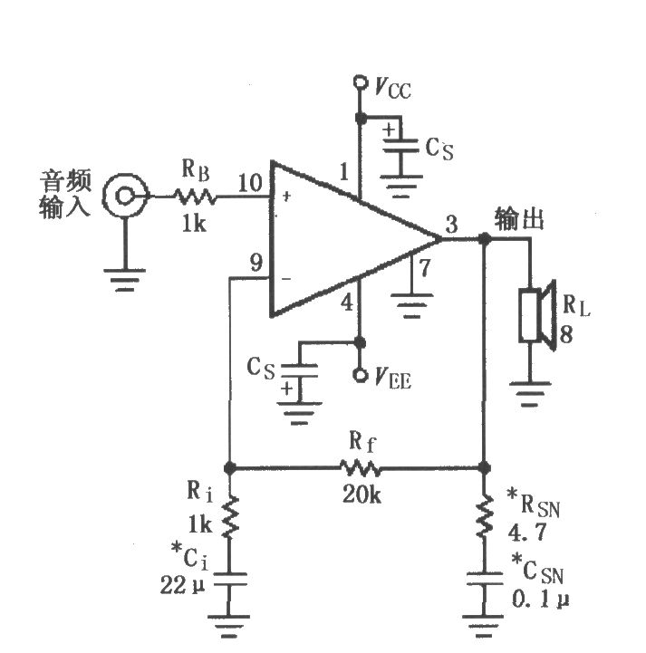 LM4700／4701的双电源供电音频功率放大电路