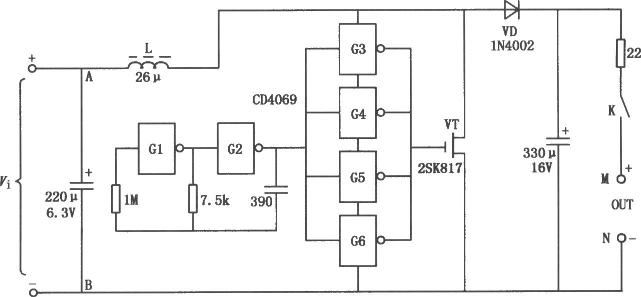 CD4069构成的太阳能充电器