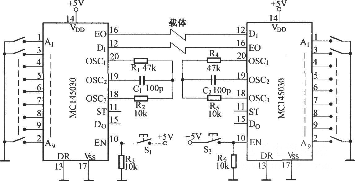 由MCl45030组成的双工通信电路