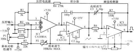 在1000000：1频率范围内只用一个电位器调控的函数