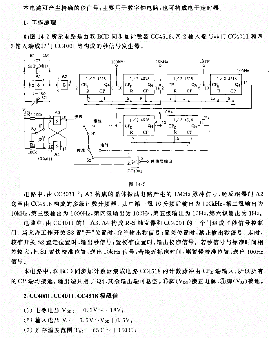 秒信号发生电路
