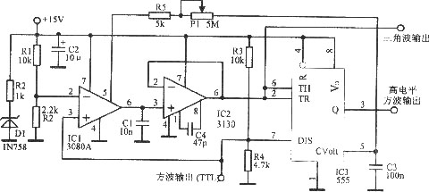 30～20000Hz方波一三角波振荡器