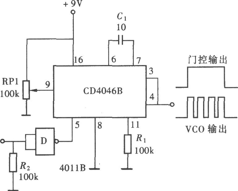 用CD4046输出定量脉冲