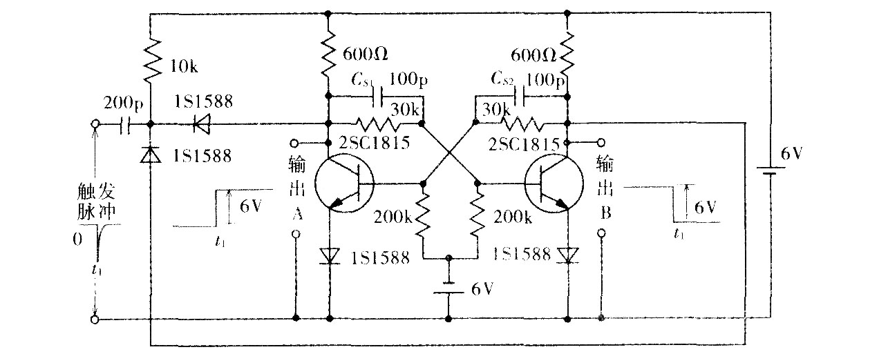 双稳态多谐振荡器电路图