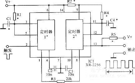键控自由多谐振荡电路