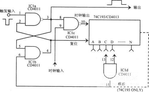 脉冲触发的单稳态电路