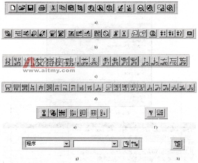 GX Developer编程环境中工具条