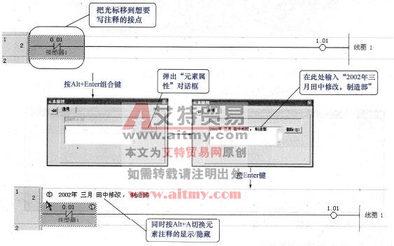 CX-Programmer元素注释的输入