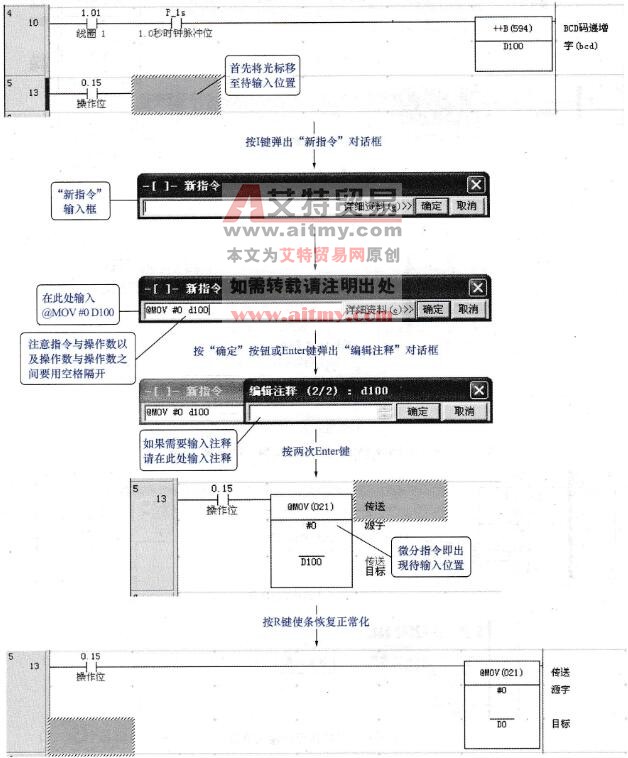 CX-Programmer高级指令的输入2-微分指令的输入