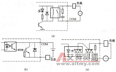  三种形式的输出继电器电路