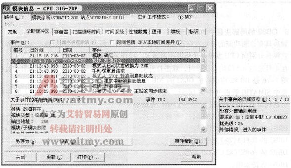 DP从站中用CPU的诊断缓冲区诊断故障