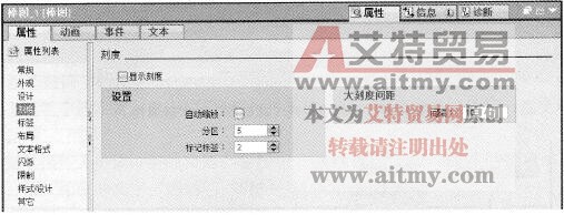 棒图的“刻度”属性