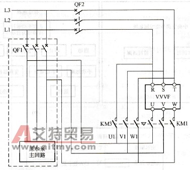 冷却水泵M1主电路电气原理图